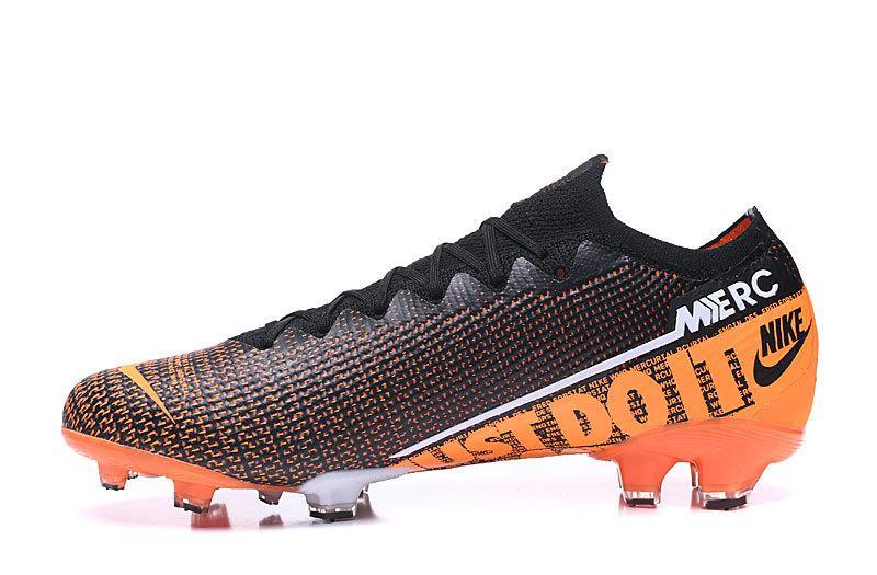 Mercurial Vapor XIII SE FG Flyknit 360 Soccers Cleats Shoes Black Orange