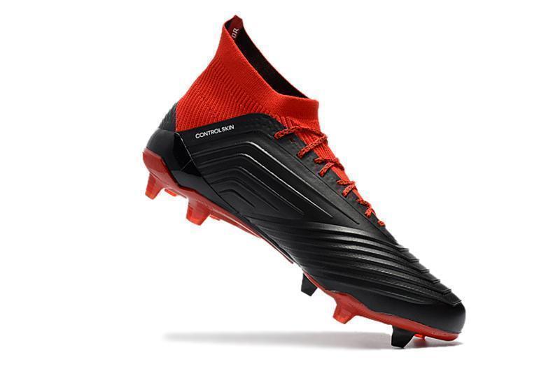 Adidas Predator 18.1 FG Soccer Cleats Core Black White Red