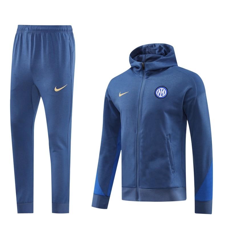 Conjunto de Treino Inter Milão 2024-25 - Casaco com Capuz