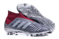 Adidas Predator 18+ Paul Pogba FG Soccer Cleats Iron Metallic Grey Red