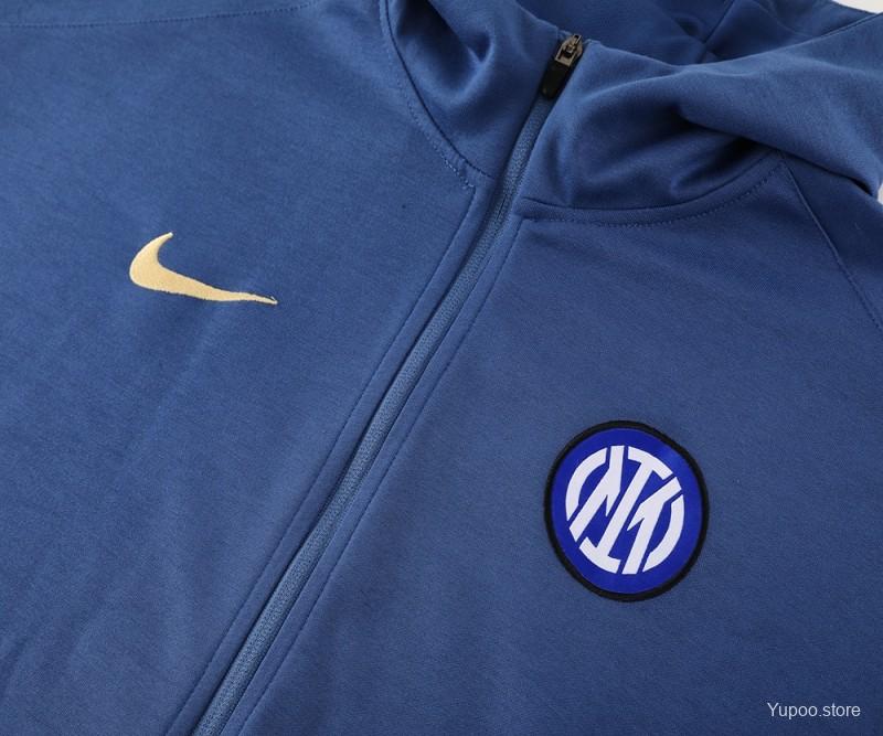 Conjunto de Treino Inter Milão 2024-25 - Casaco com Capuz