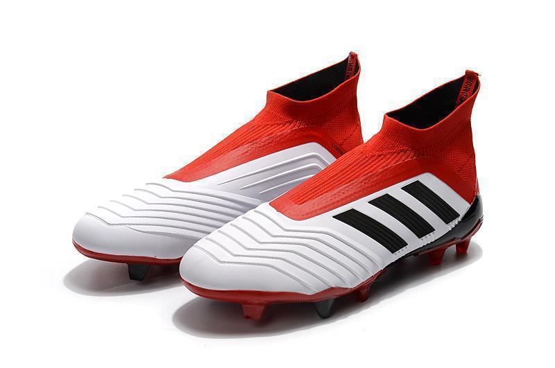 Adidas Predator 18+ FG Soccer Cleats White Solar Red Core Black