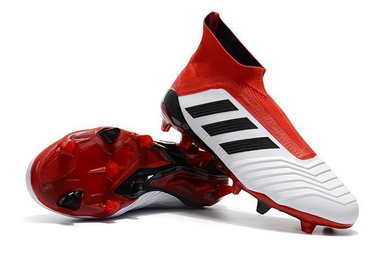 Adidas Predator 18+ FG Soccer Cleats White Solar Red Core Black