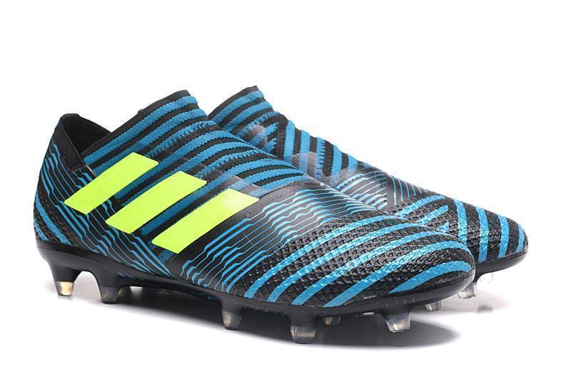 Adidas Nemeziz Messi 17+ 360 Agility FG Soccer Cleats Shoes Black Blue Yellow