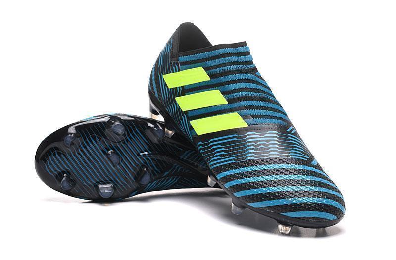 Adidas Nemeziz Messi 17+ 360 Agility FG Soccer Cleats Shoes Black Blue Yellow