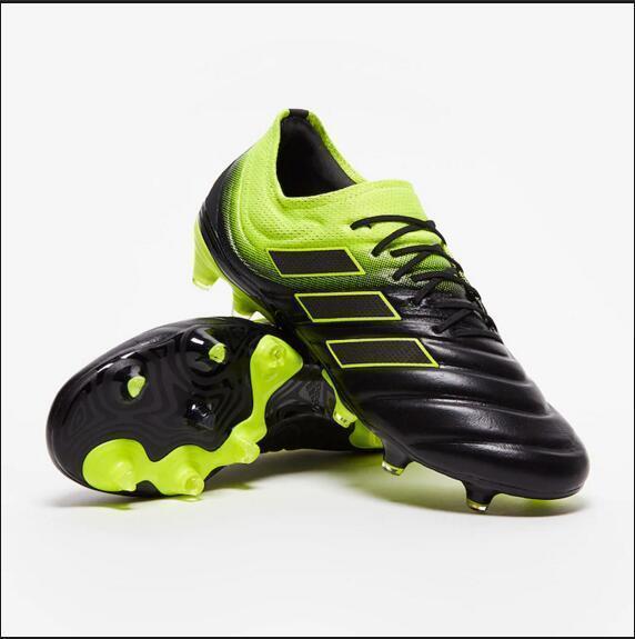 Adidas Copa 19.1 FG Soccer Cleats Shoes Black Yellow Green