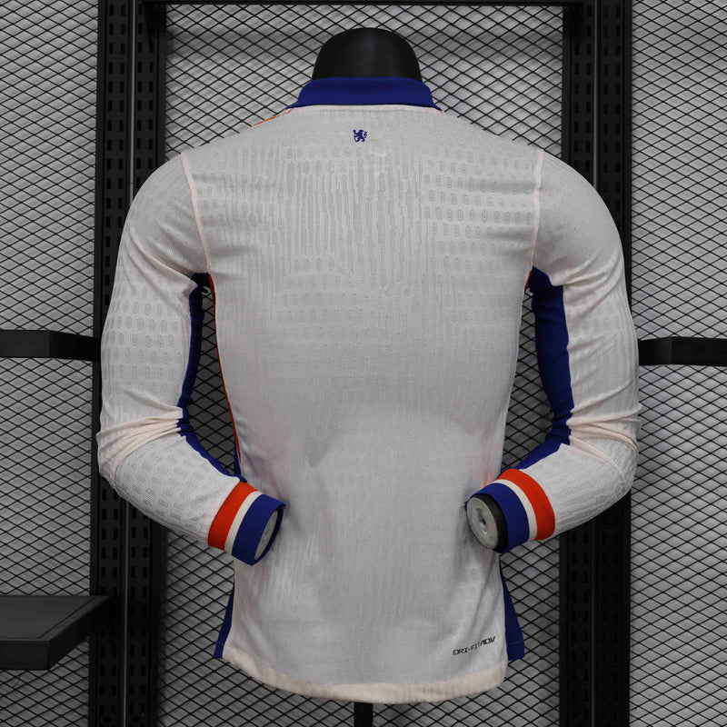 Camisola Manga Comprida Chelsea 2024-25 Away Branca Versão Jogador