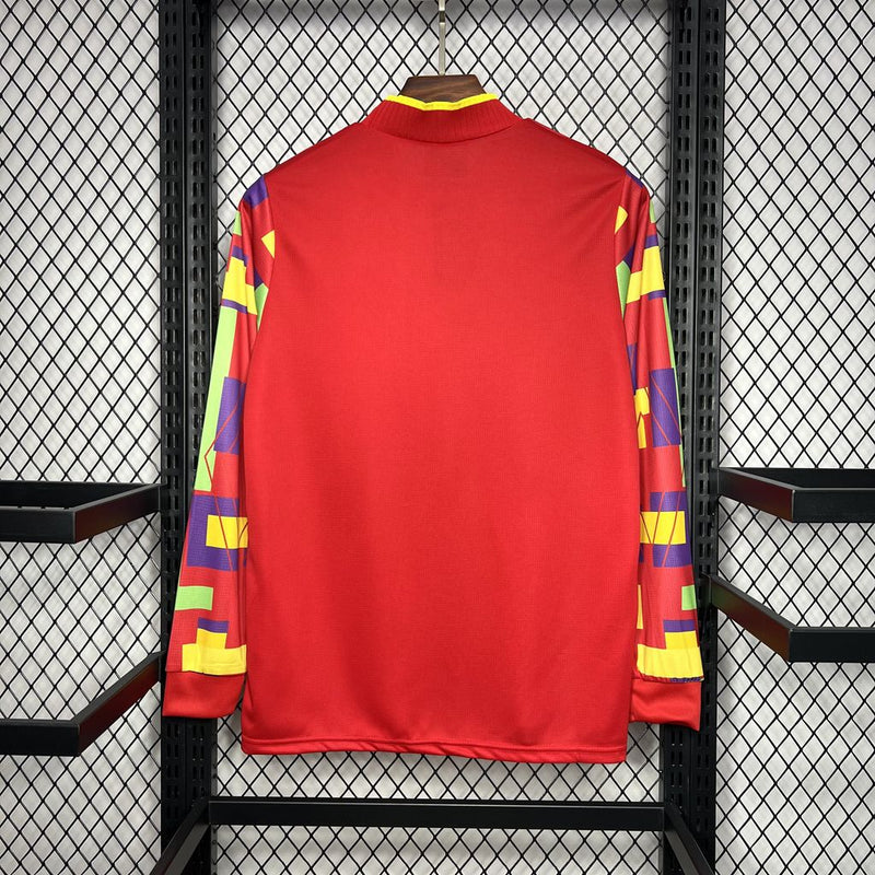 Camisola Retrô Manga Comprida Inglaterra 1996 Goleiro