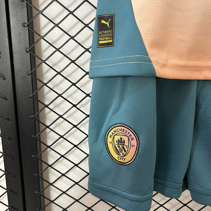Conjunto Infantil Manchester City 2024/25 -  Fourth