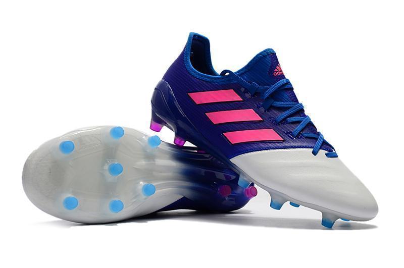 Adidas ACE 17.1 Primeknit Soccer Cleats Blue Pink White