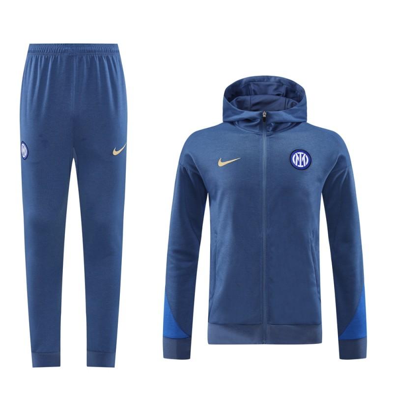 Conjunto de Treino Inter Milão 2024-25 - Casaco com Capuz