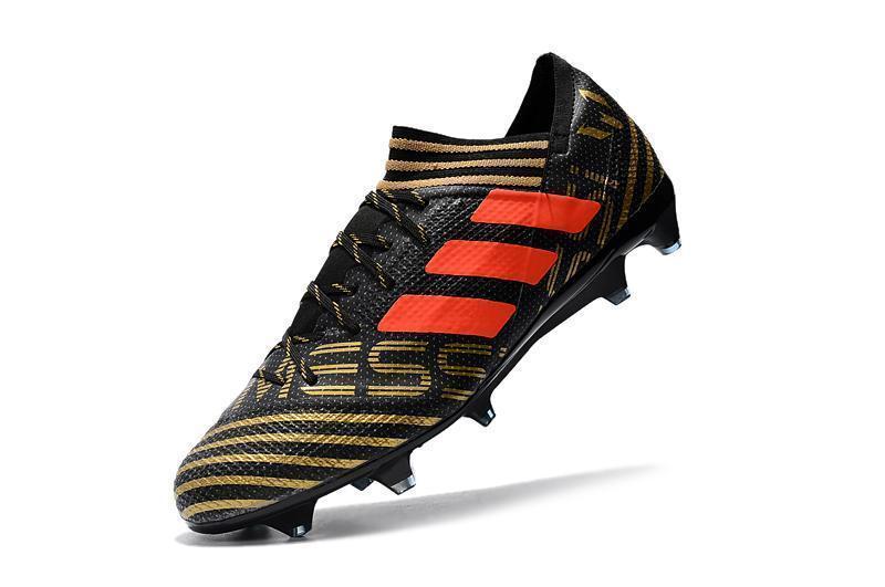 New Adidas Nemeziz Messi FG Soccer Cleats Shoes Black Orange Gold