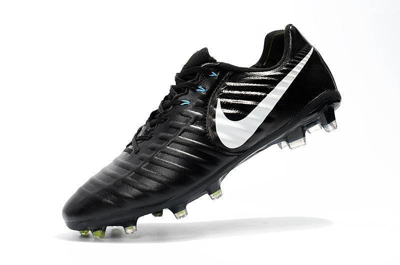 New Nike Flyknit Tiempo Legend FG Soccer Cleats Shoes  Black White