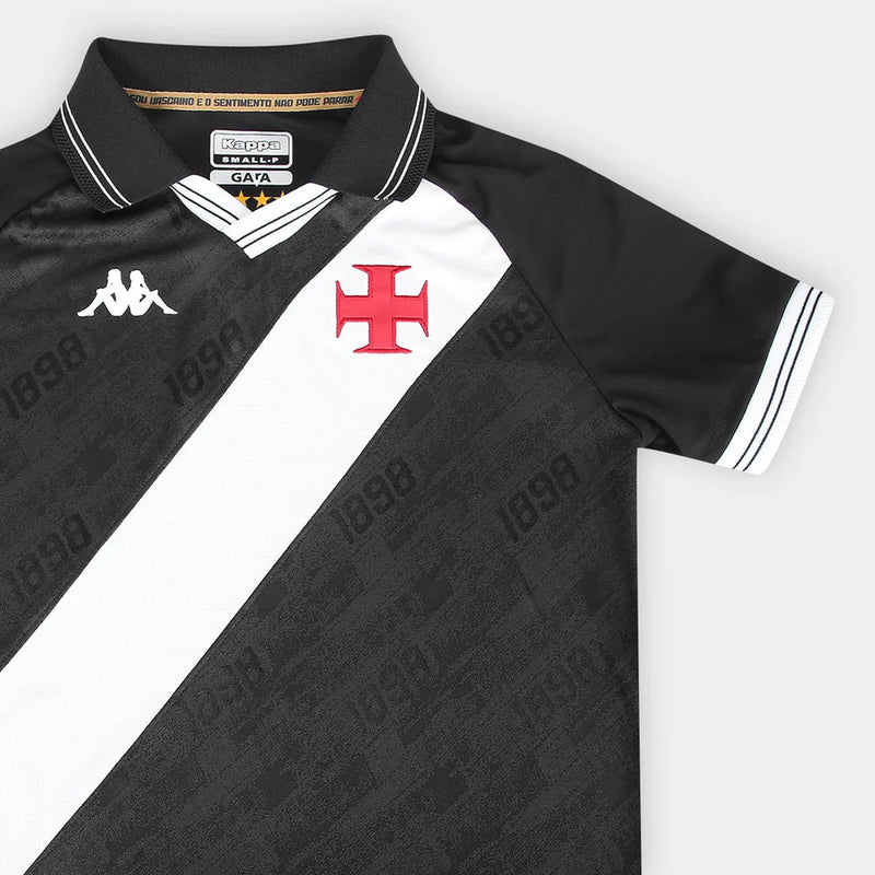 Camisa Vasco I 25/26 Masculino - Preto+Branco