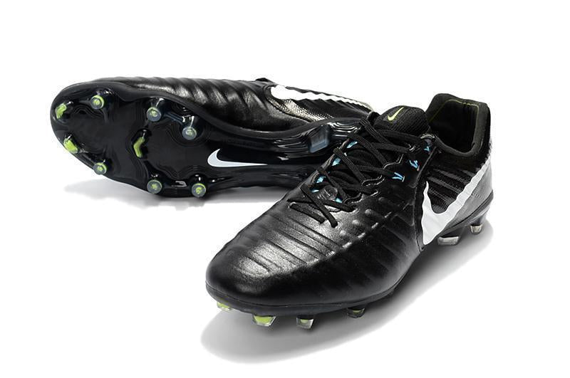 New Nike Flyknit Tiempo Legend FG Soccer Cleats Shoes  Black White