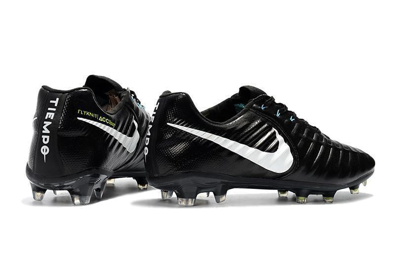 New Nike Flyknit Tiempo Legend FG Soccer Cleats Shoes  Black White