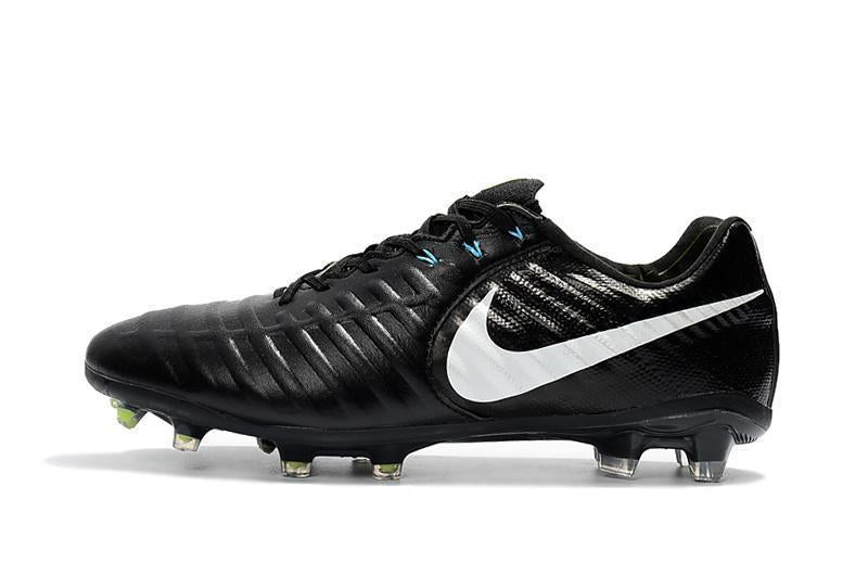 New Nike Flyknit Tiempo Legend FG Soccer Cleats Shoes  Black White