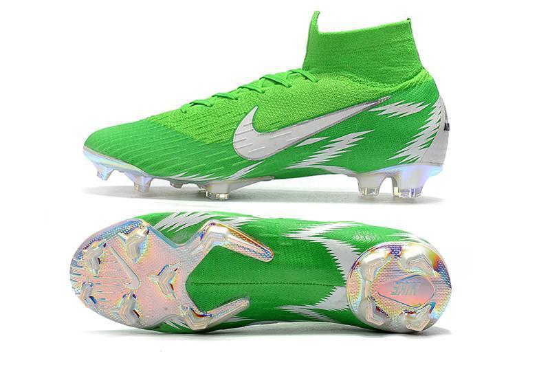 NIKE Mercurial Superfly VI 360 Elite FG Green White High Cut