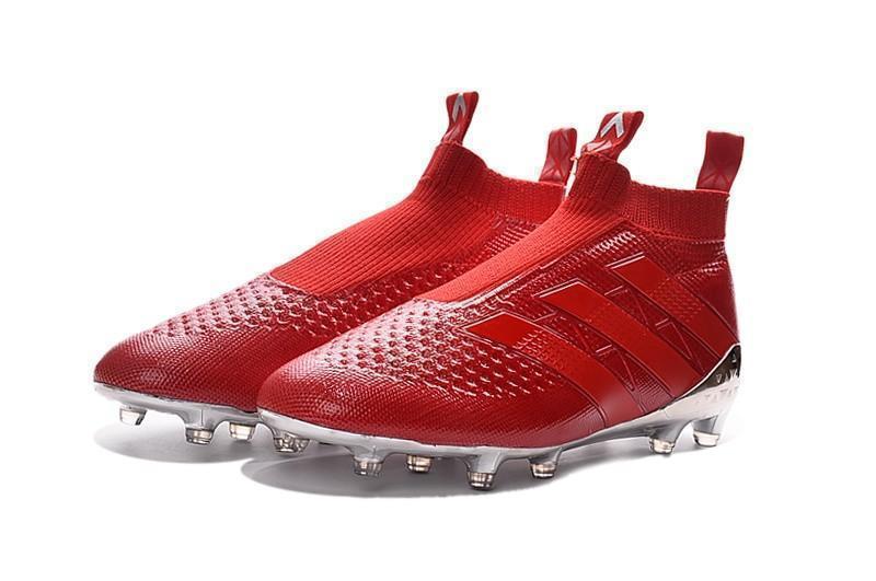 Adidas ACE 16+ Purecontrol FG/AG Soccer Cleats Red Silver