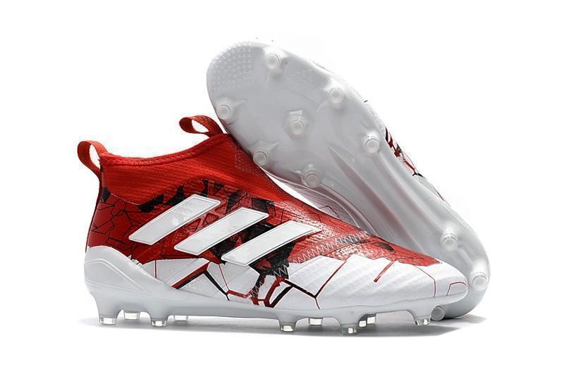 Adidas Ace 17+ Purecontrol  FG Soccer Cleats White Solar Red