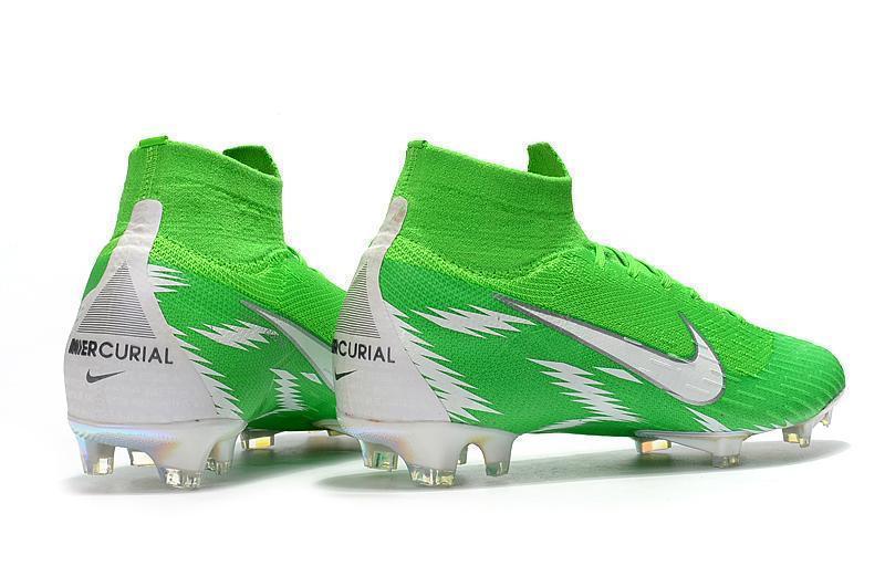 NIKE Mercurial Superfly VI 360 Elite FG Green White High Cut