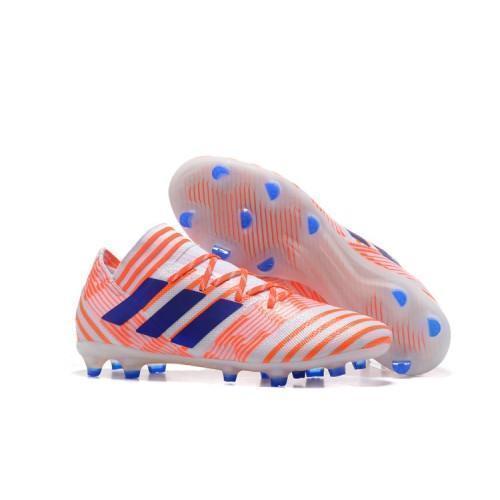 New Adidas Nemeziz Messi 17+ 360 Agility FG Soccer Cleats Shoes White Orange Blue