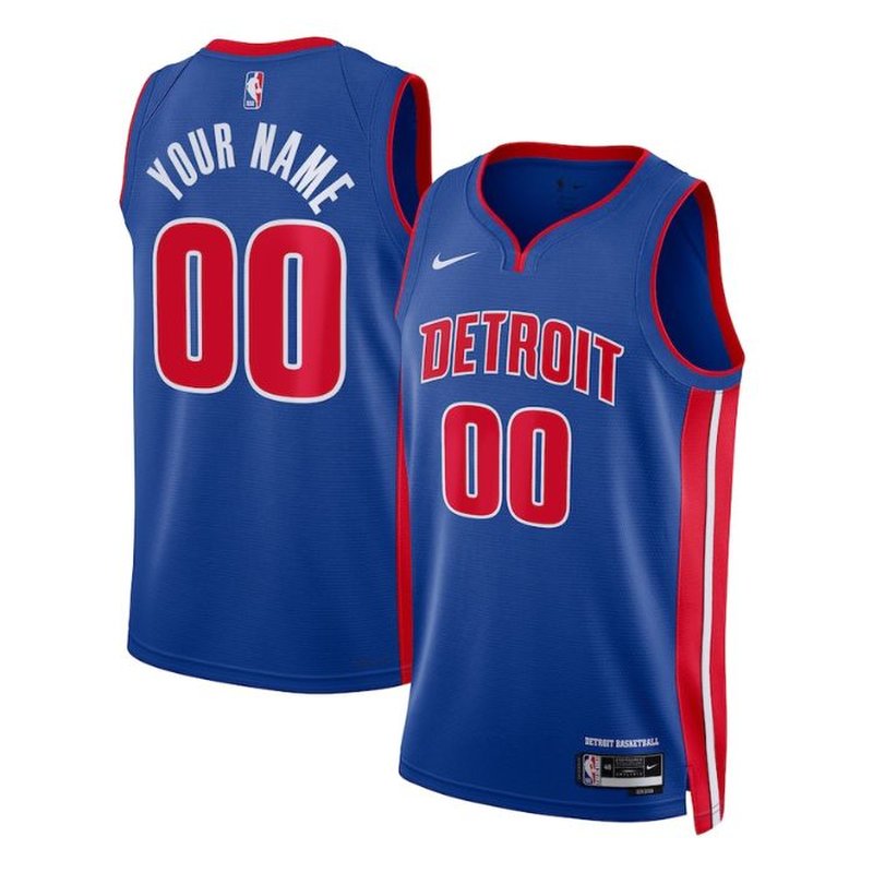 Detroit Pistons Unisex 2023 NBA Jersey Blue - Icon Edition