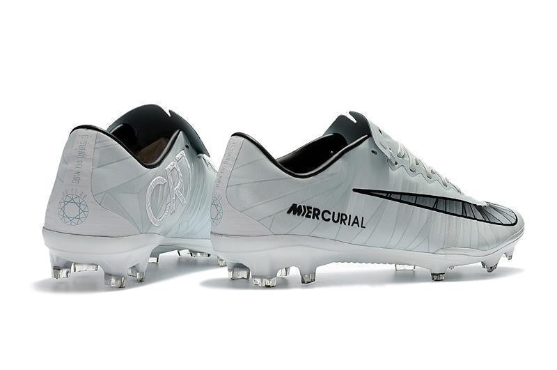 Nike Mercurial Vapor XI CR7 FG Soccer Cleats White Black