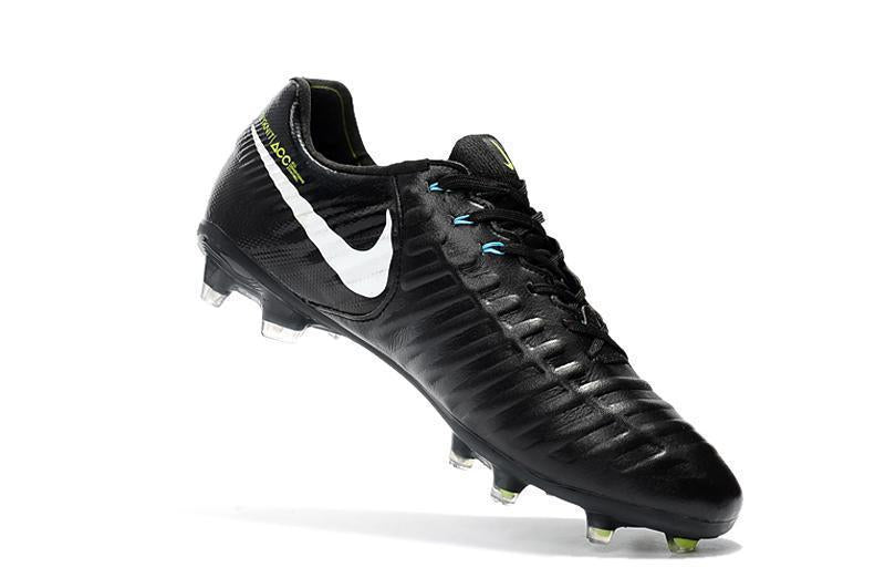 New Nike Flyknit Tiempo Legend FG Soccer Cleats Shoes  Black White