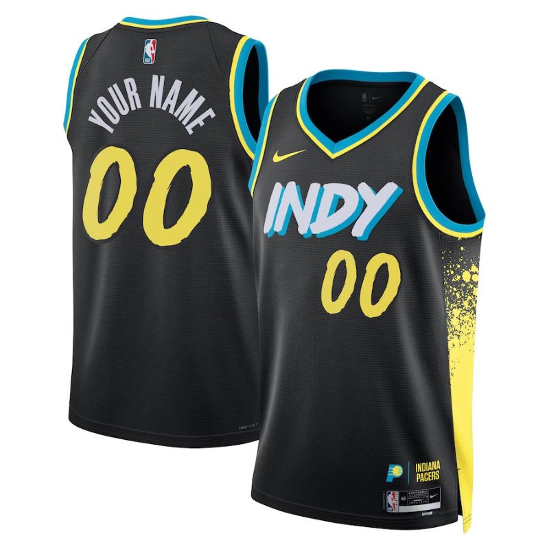 Indiana Pacers Unisex 23/24 NBA Jersey - Black - City Edition