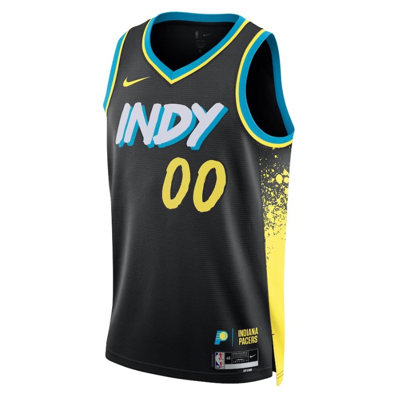 Indiana Pacers Unisex 23/24 NBA Jersey - Black - City Edition