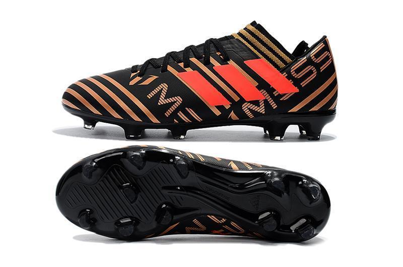 New Adidas Nemeziz Messi FG Soccer Cleats Shoes Black Gold Orange