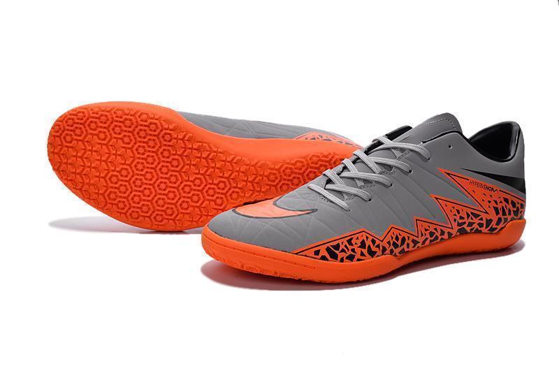 New Nike Hypervenom Phelon II IC DB0015 Soccer Cleats Shoes Grey Orange Black