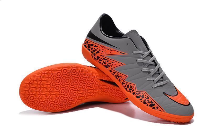 New Nike Hypervenom Phelon II IC DB0015 Soccer Cleats Shoes Grey Orange Black