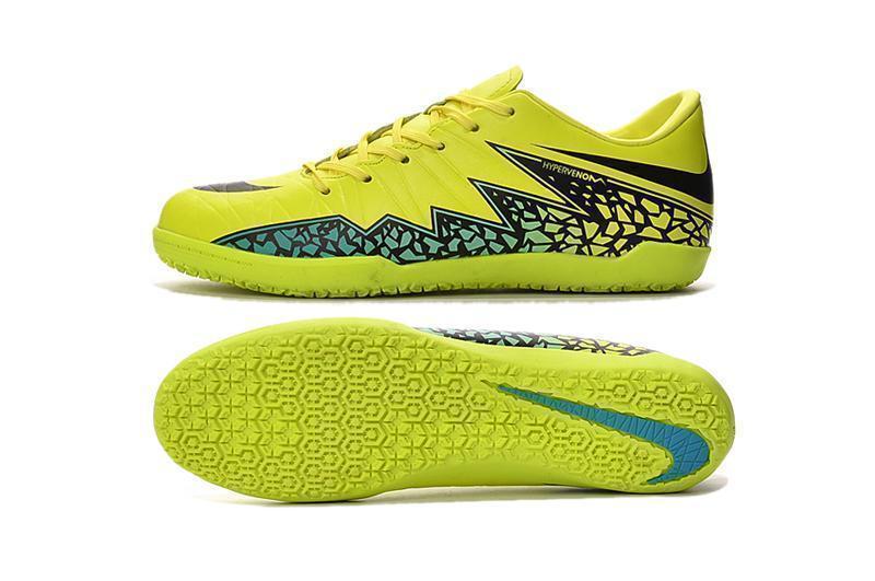 New Nike Hypervenom Phelon II IC Soccer Cleats Shoes Volt Black Hyper Turquoise