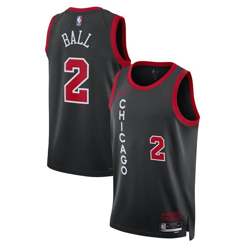 Lonzo Ball Chicago Bulls Unisex 23/24 NBA Jersey - Black - City Edition