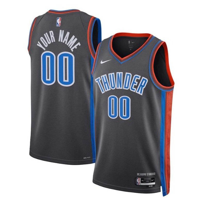 Oklahoma City Thunder Unisex 2023 NBA Jersey - City Edition - Black