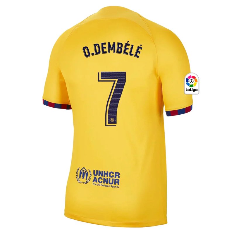 Ousmane Demb��l�� Barcelona 22/23 Senyera IV Fourth Jersey - Fan Version