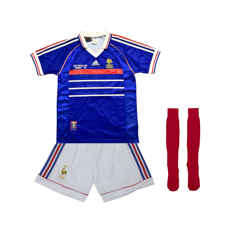 Kit de Criança - França Principal 98 - Final Mundial 1998 Com Meias