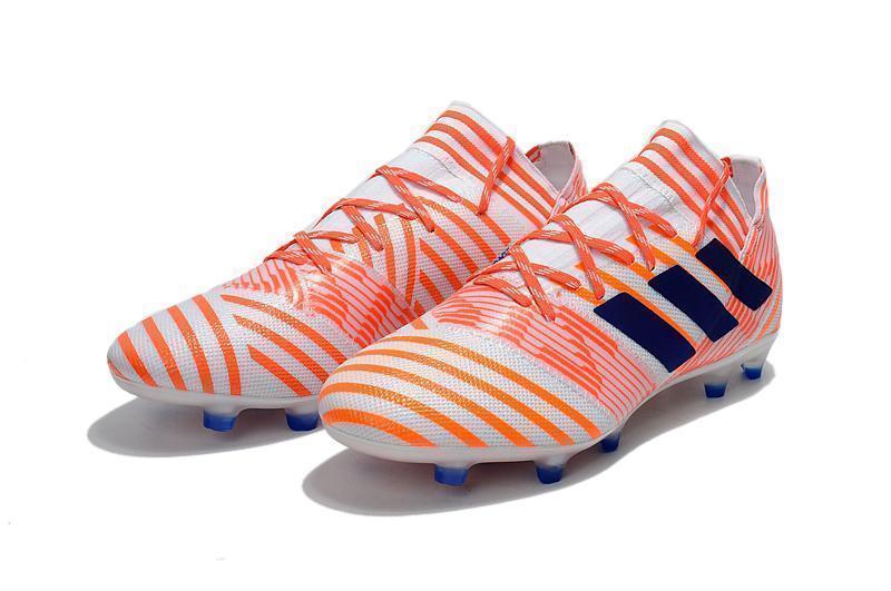 New Adidas Nemeziz Messi 17+ 360 Agility FG Soccer Cleats Shoes White Orange Blue