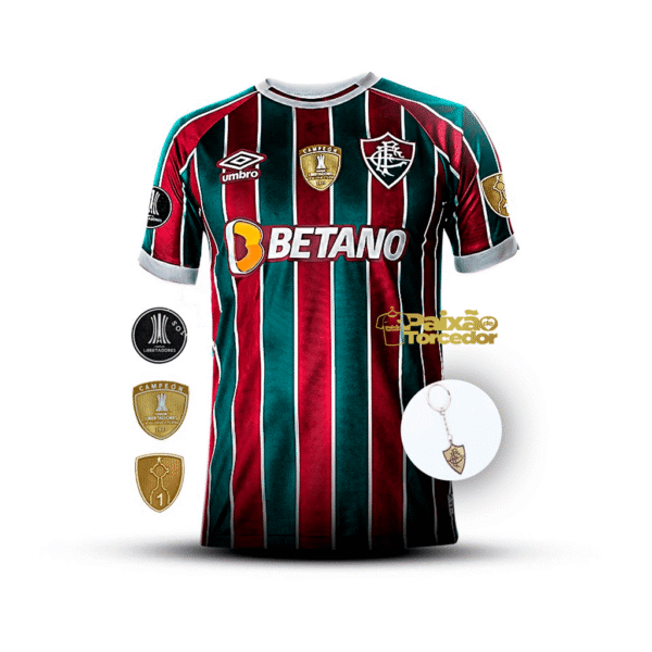 Fluminense Home 2023/24 Patchs Libertadores - Fan Version - Imagem 1