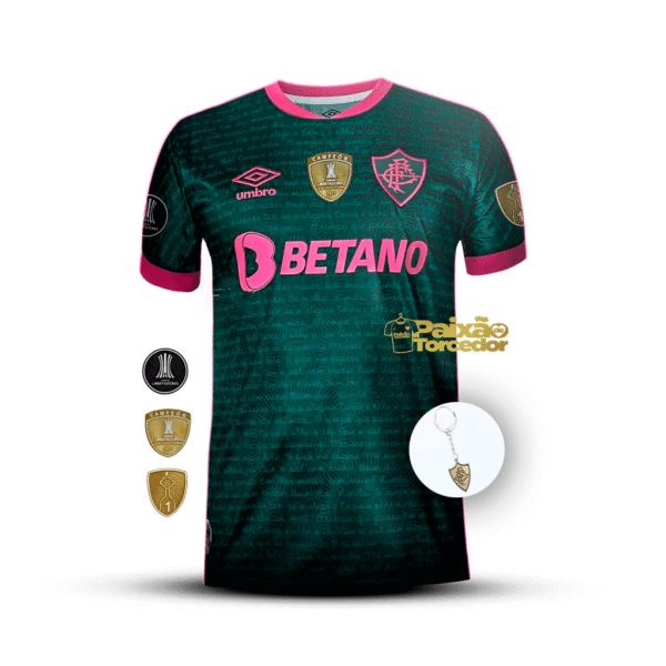 Fluminense Away 2024/25 Patchs Libertadores - Fan Version - Imagem 1
