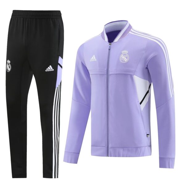 Kit Real Madrid Short Zipper Violet and Black - Imagem 1