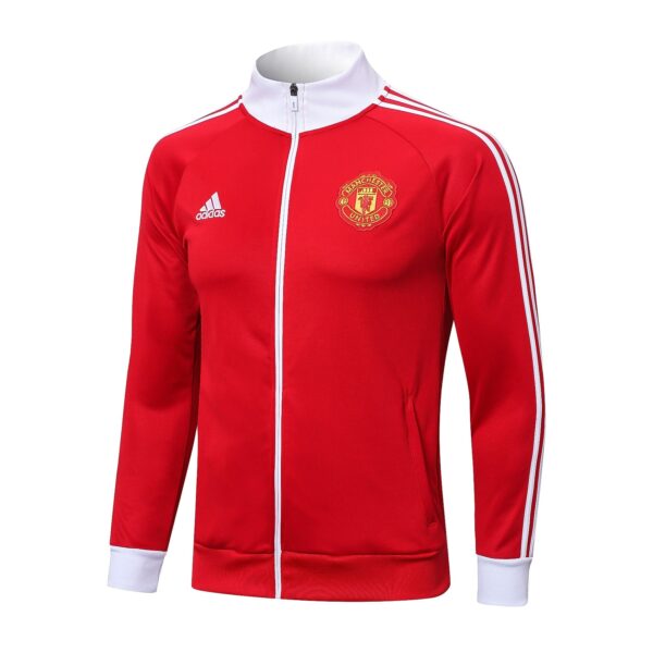 Kit Manchester United Long Zipper Red and White - Imagem 3