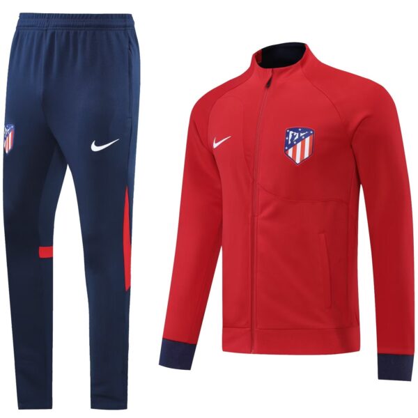 Kit Atletico Madrid Long Zipper Red and Blue - Imagem 1