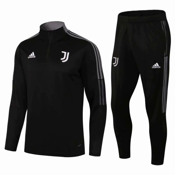 Kit Juventus Short Zipper All Black - Imagem 1