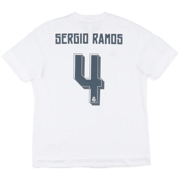 Sergio Ramos #4 Real Madrid Home Retro Jersey 2015/16 - Imagem 1