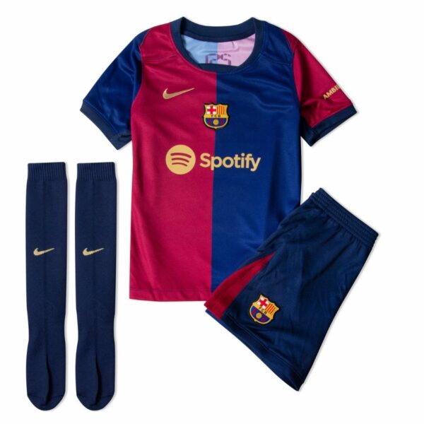 Kids KIT Barcelona Home Jersey 2024/25 - Imagem 1