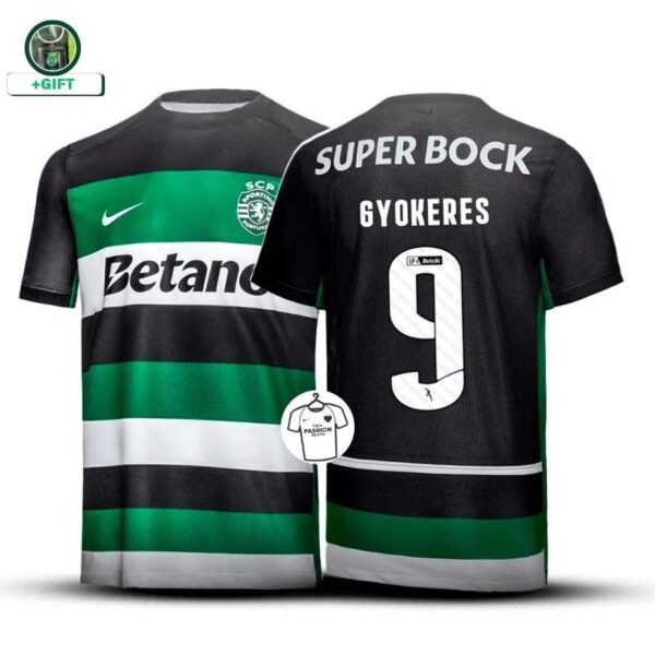 Gyökeres #9 Sporting Home Fan Jersey 2024/25 - Imagem 1