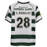 Cristiano Ronaldo #28 Sporting Home Retro Jersey 2002/03